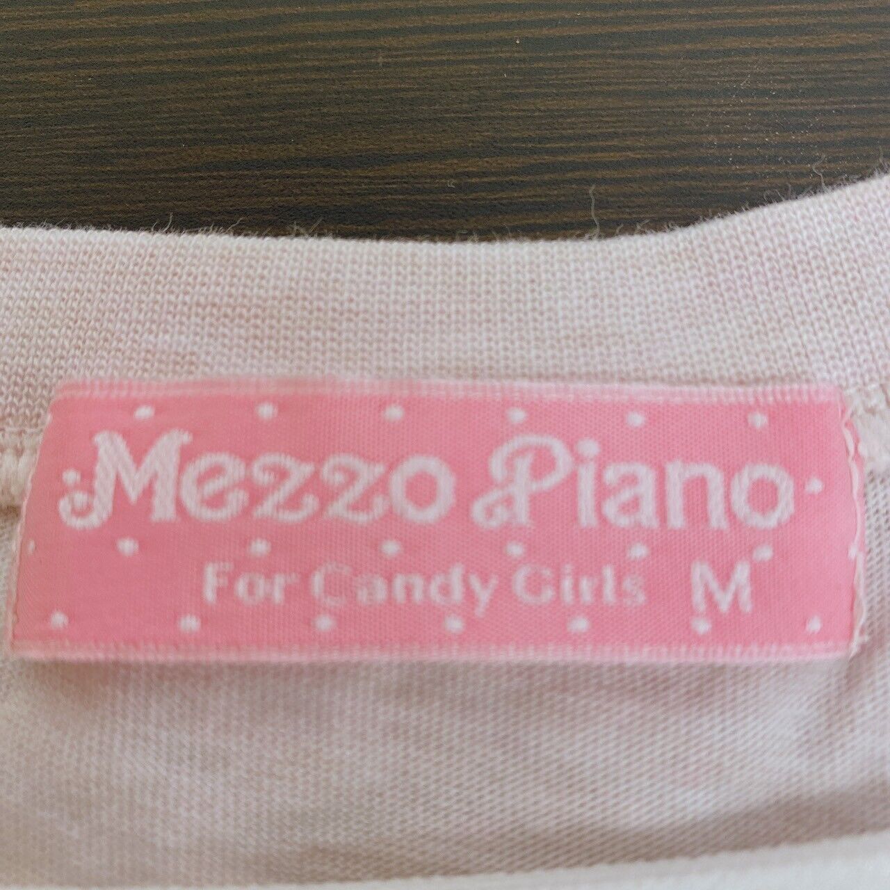 Mezzo Piano T-shirt Tops 150cm Pink Short Sleeve Ribbon Frill Sweet Girls Kawaii