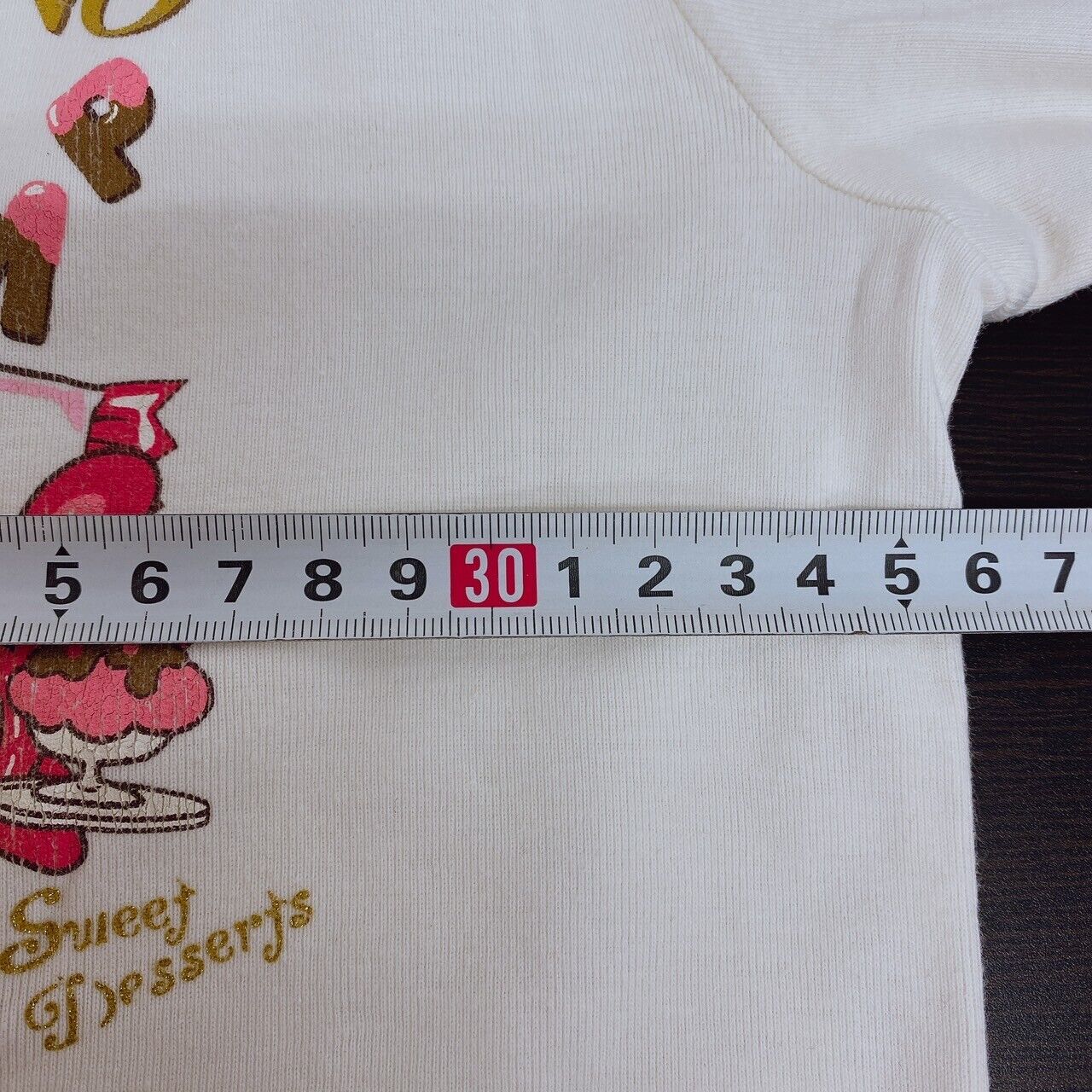 Mezzo Piano T-shirt Tops 140cm White Long Sleeve Chocolate Berrie-chan Sweets S