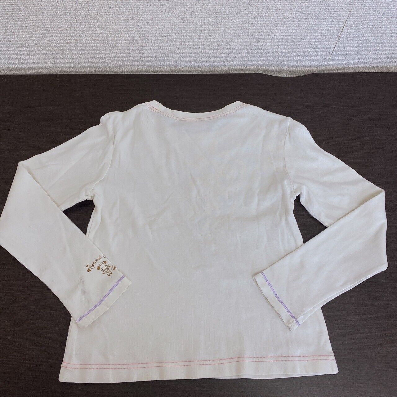 Mezzo Piano T-shirt Tops 140cm White Long Sleeve Chocolate Berrie-chan Sweets S