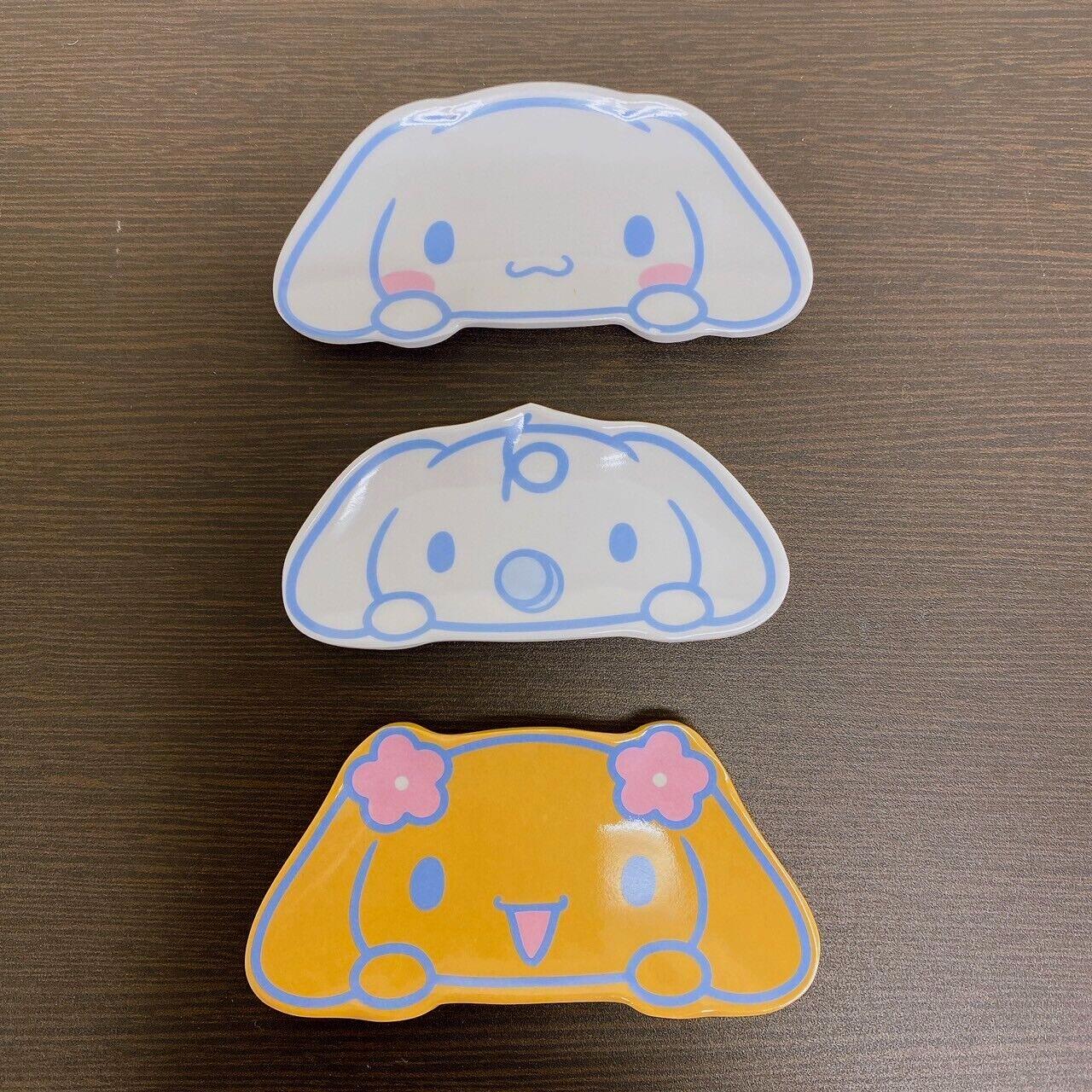 Sanrio Cinnamoroll Milk Mocha Melamine Small Plate Set 3 White Yellow Kawaii