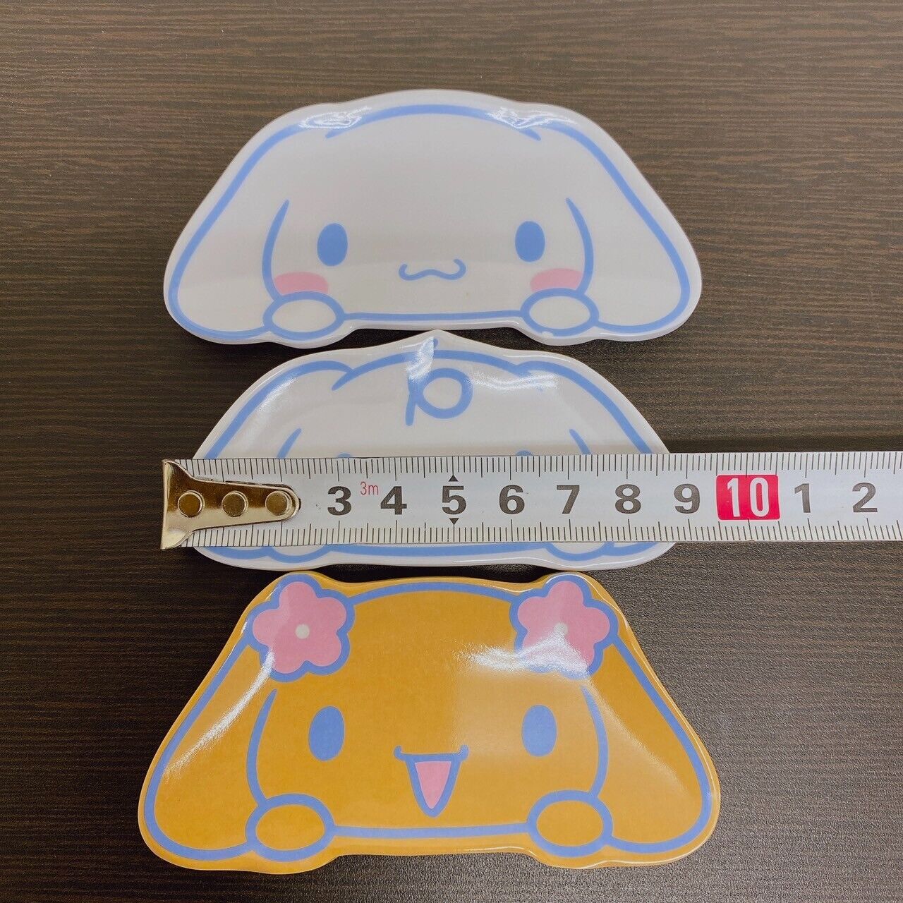 Sanrio Cinnamoroll Milk Mocha Melamine Small Plate Set 3 White Yellow Kawaii