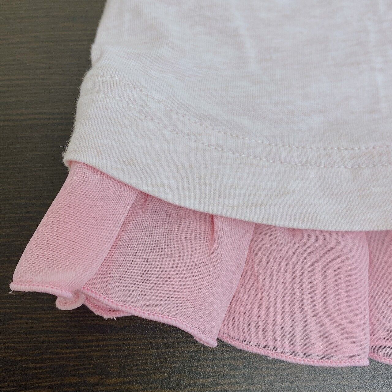 Mezzo Piano T-shirt Tops 150 Size Pink Frill Ribbon Sweet Clothing Short Sleeve