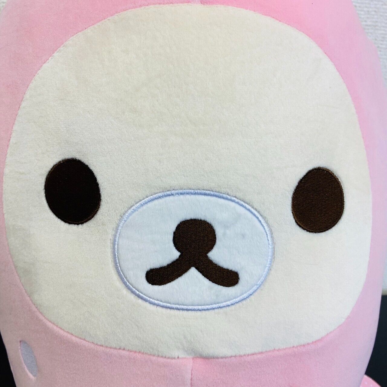 San-x Rilakkuma Korilakkuma Cushion Strawberry Costume Fluffy Pink Kawaii Bear