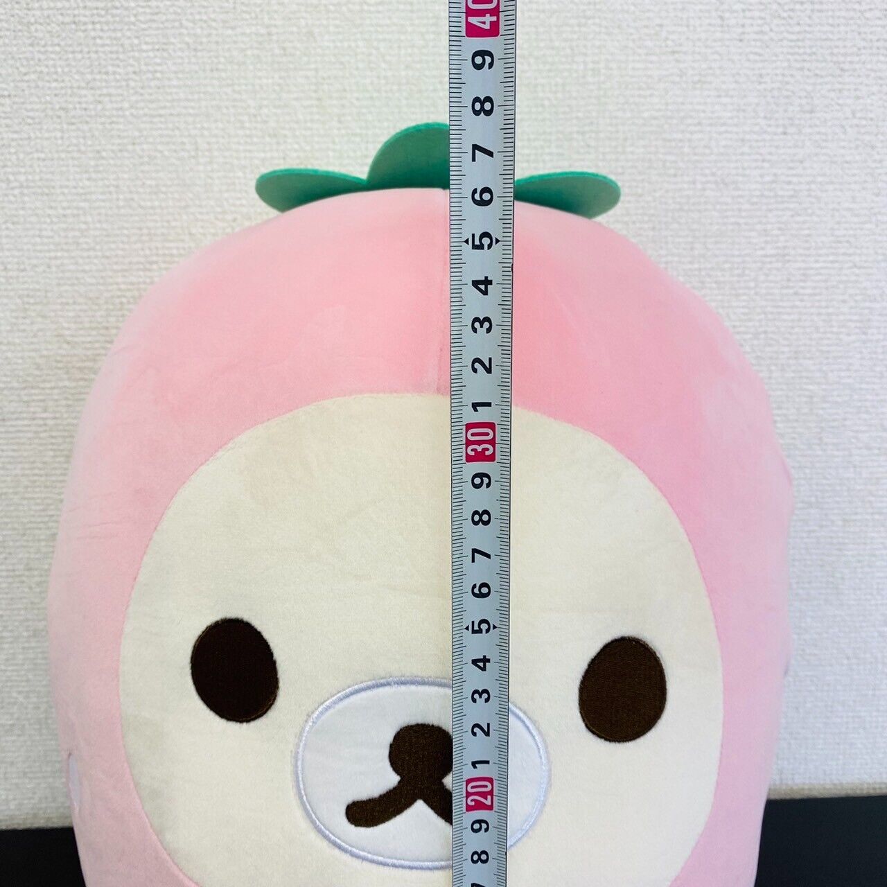 San-x Rilakkuma Korilakkuma Cushion Strawberry Costume Fluffy Pink Kawaii Bear