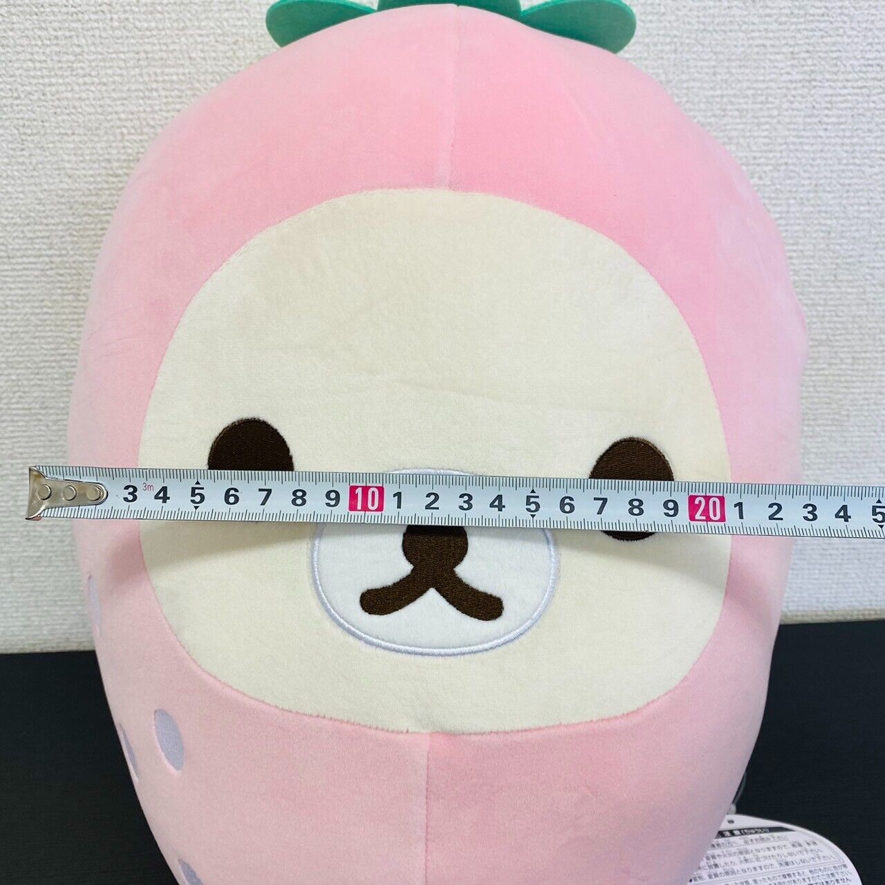 San-x Rilakkuma Korilakkuma Cushion Strawberry Costume Fluffy Pink Kawaii Bear