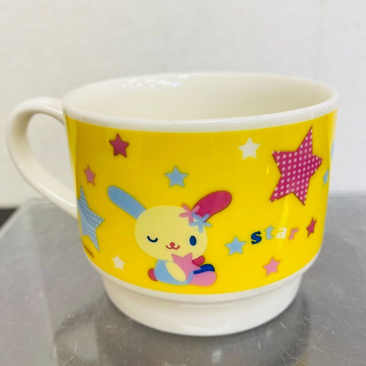 Sanrio Usahana Mug Cup Set 3 Yellow Pink Blue Rabbit Flower Star Balloon Kawaii