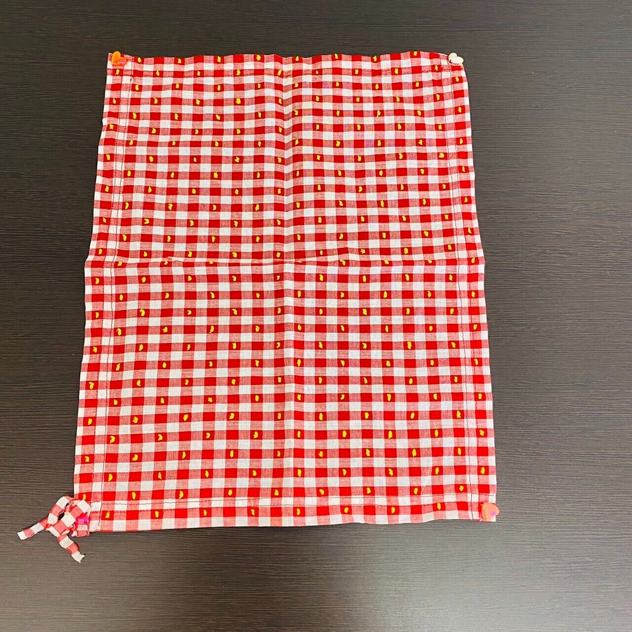 Mother Garden School Lunch Napkin Mat Set Strawberry Plaid Flower Kawaii Rare