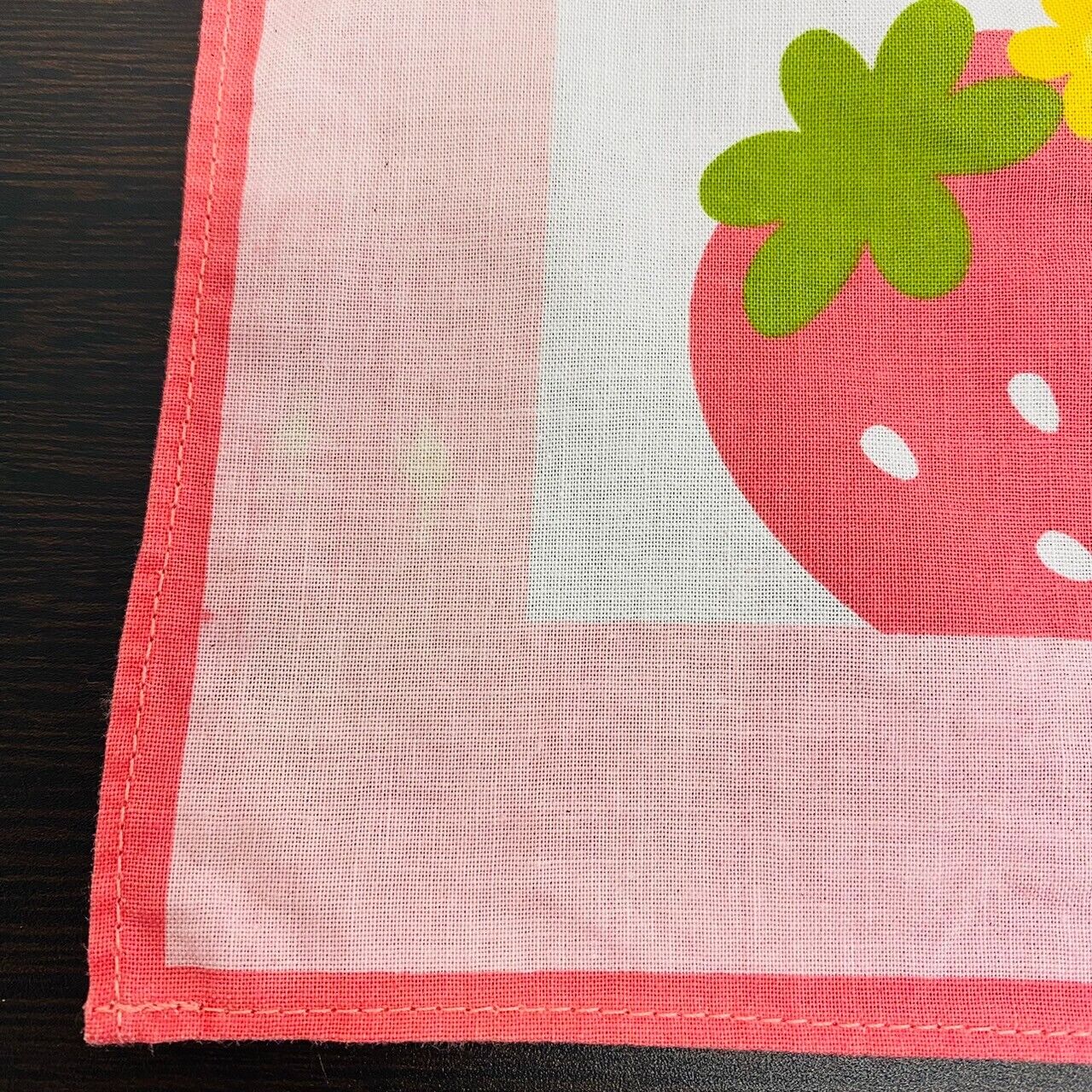 Mother Garden School Lunch Napkin Mat Set Strawberry Plaid Flower Kawaii Rare