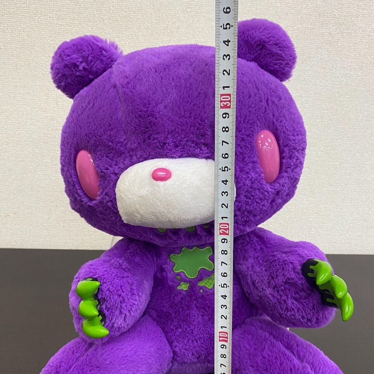 TAiTo Gloomy Bloody Bear Horror Tone Purple Plush Soft Stuffed Toy Doll Fluffy