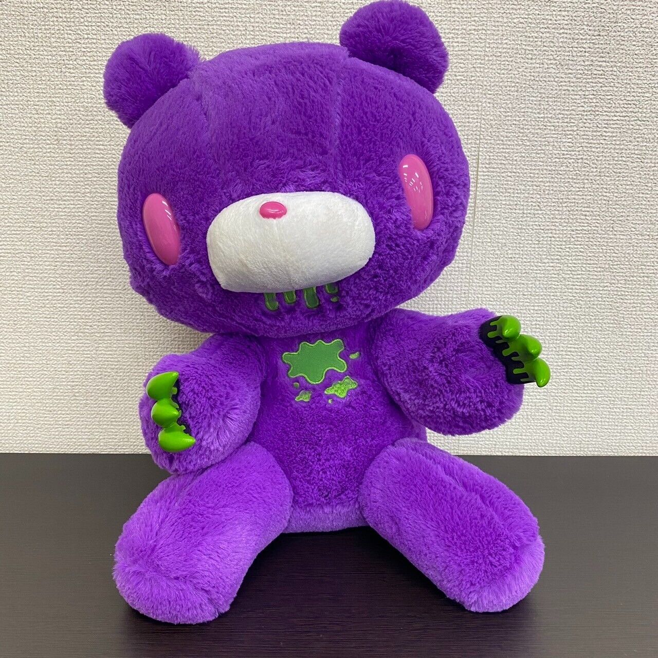 TAiTo Gloomy Bloody Bear Horror Tone Purple Plush Soft Stuffed Toy Doll Fluffy