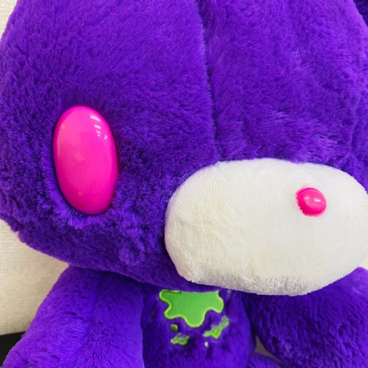 TAiTo Gloomy Bloody Bear Horror Tone Purple Plush Soft Stuffed Toy Doll Fluffy