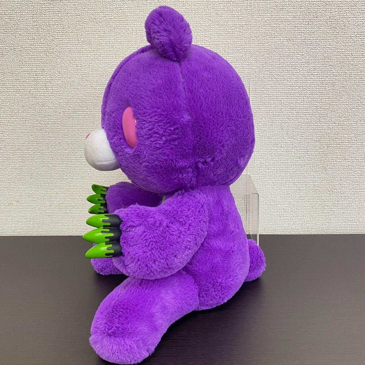 TAiTo Gloomy Bloody Bear Horror Tone Purple Plush Soft Stuffed Toy Doll Fluffy