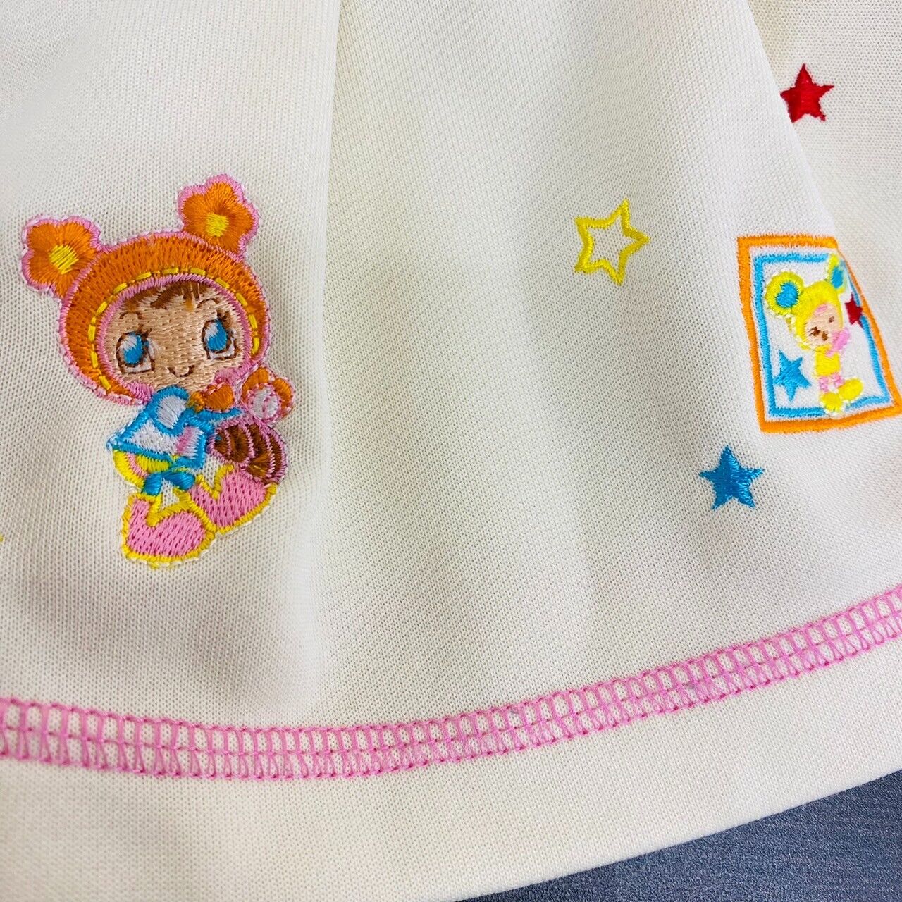 Mezzo Piano Kids Skirt 110cm White Star Animals Simple Kawaii Character Rare