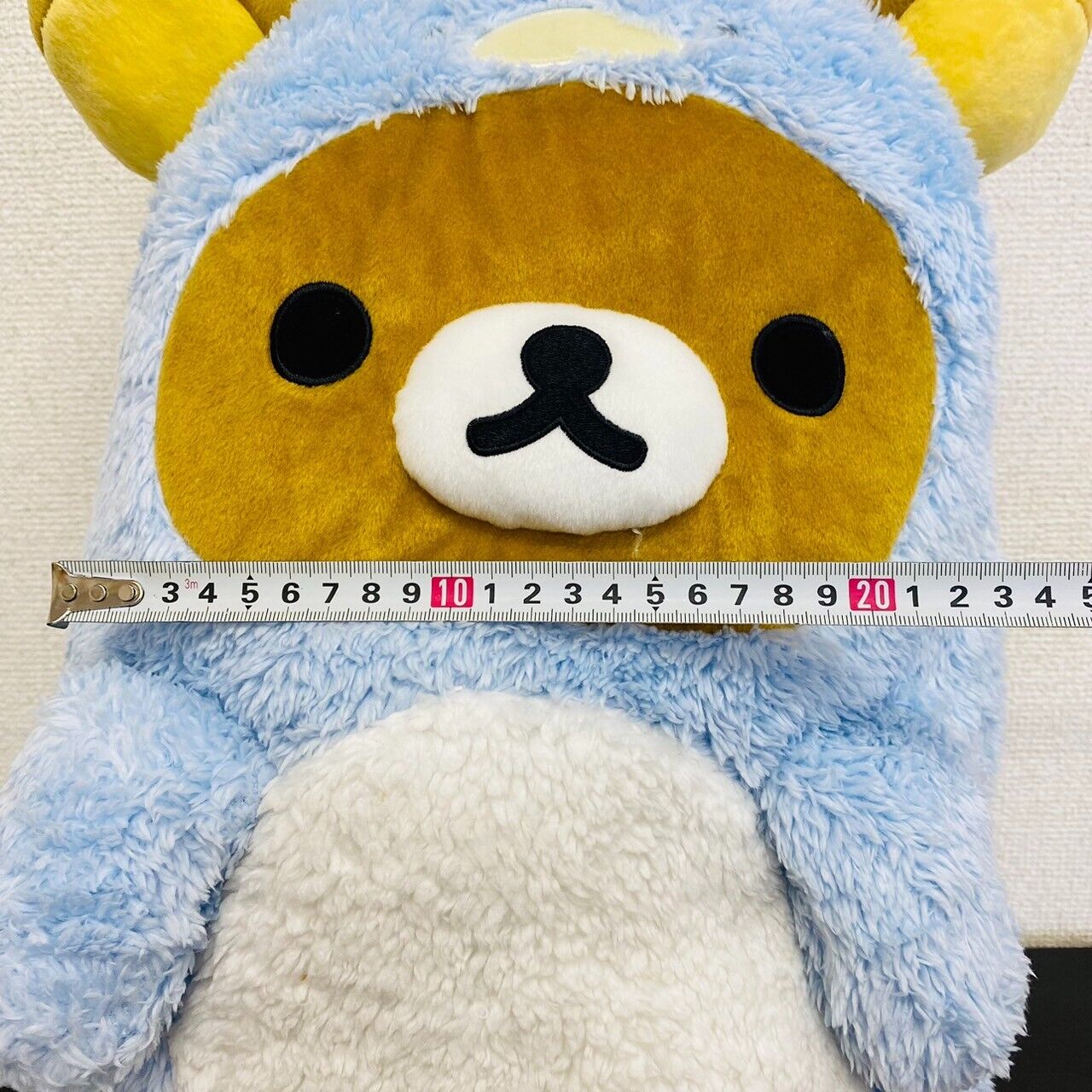 San-X Rilakkuma Costume Penguin Blue Plush Soft Stuffed Toy Fluffy Bear Kawaii