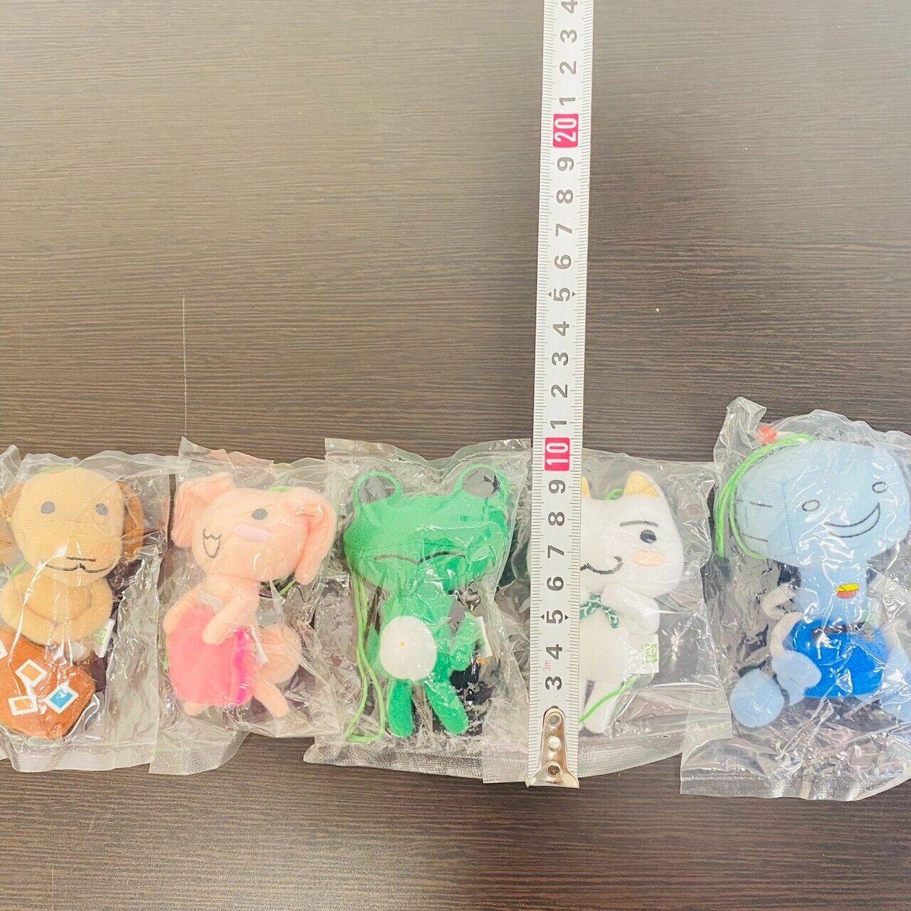 Dokodemo Issho Issyo Flavor Mascot Strap Complete Set 5 Plush Doll Toy Toro Rare