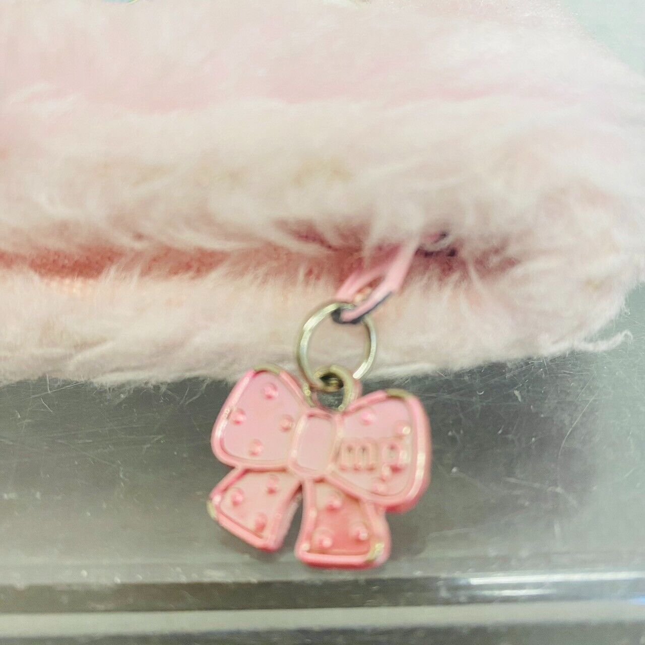 Mezzo Piano Wallet Pink Fluffy Berrie-chan Heart Ribbon Charm Rabbit Bear Kawaii