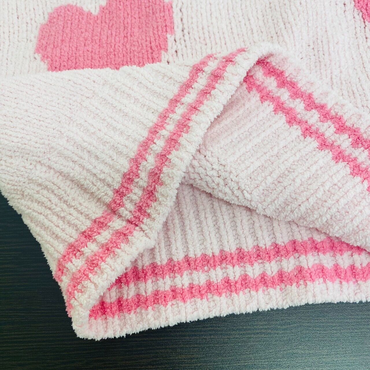 Mezzo Piano Tops Sweater 140cm Heart Pink Fluffy Clothing Girls Knit Kawaii Rare