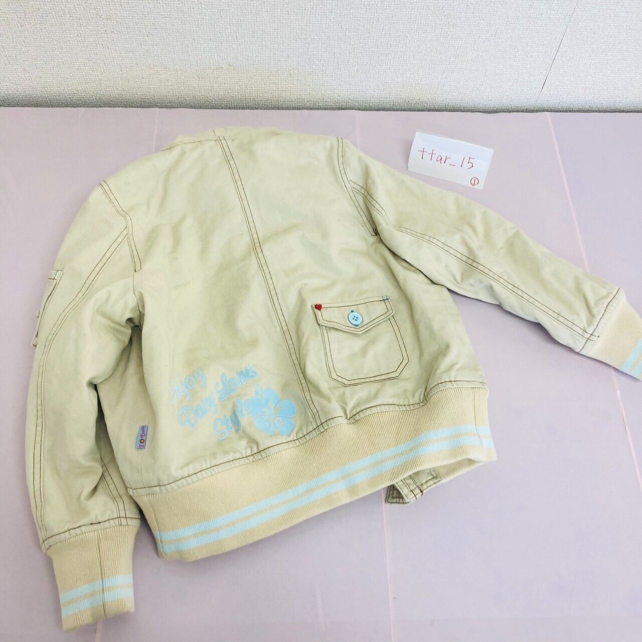 Daisy Lovers Blouson Jacket 140cm Yellow Light Blue Button Hood Clothing Girls