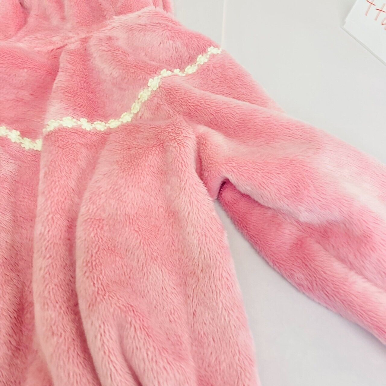 Mezzo Piano Hoodie Jacket 130cm Pink Fluffy Boa Heart Girls Clothing Tops Kawaii