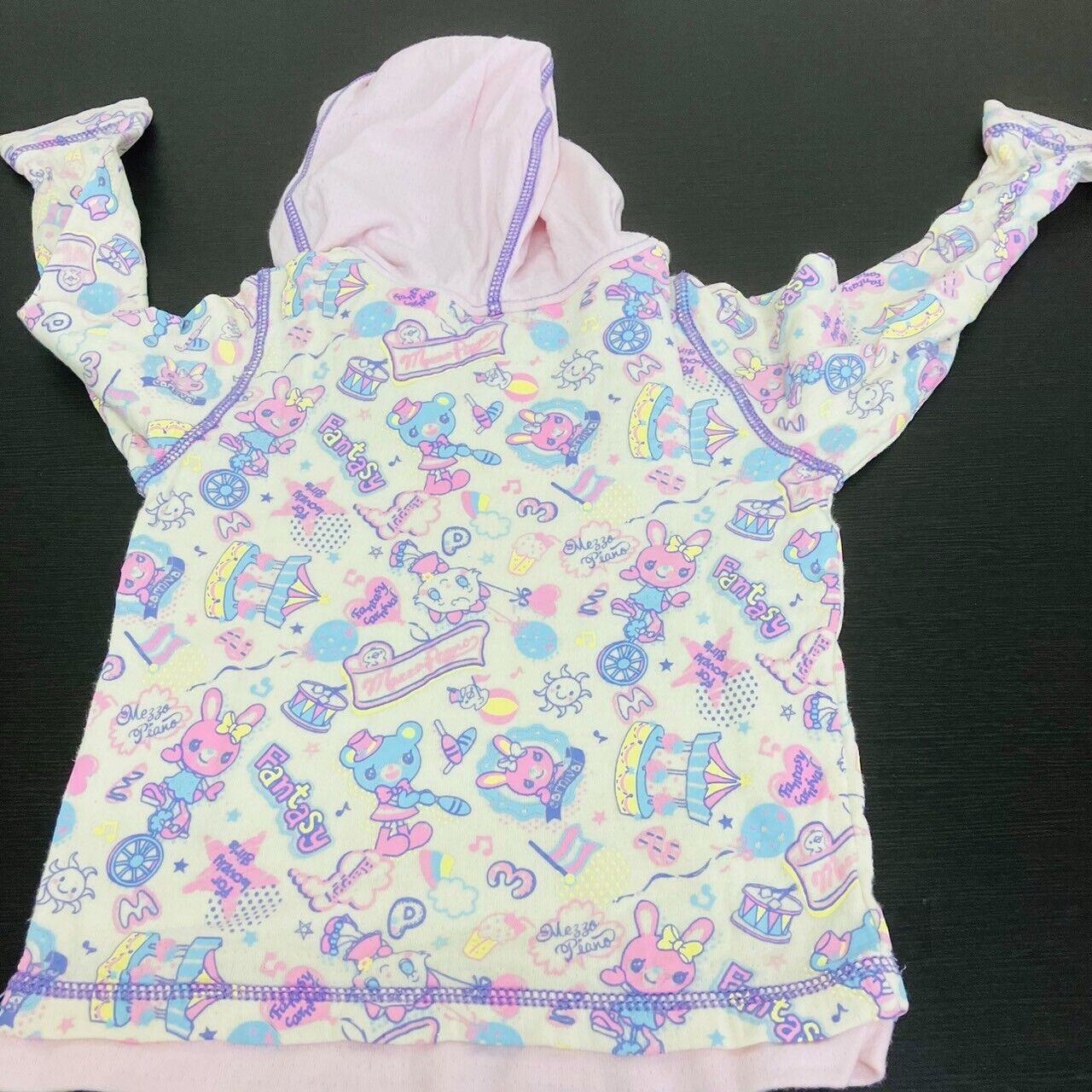 Mezzo Piano Hoodie Pink Size 110cm Ribbon Bunny  Fantasy Clothing Kawaii Rare