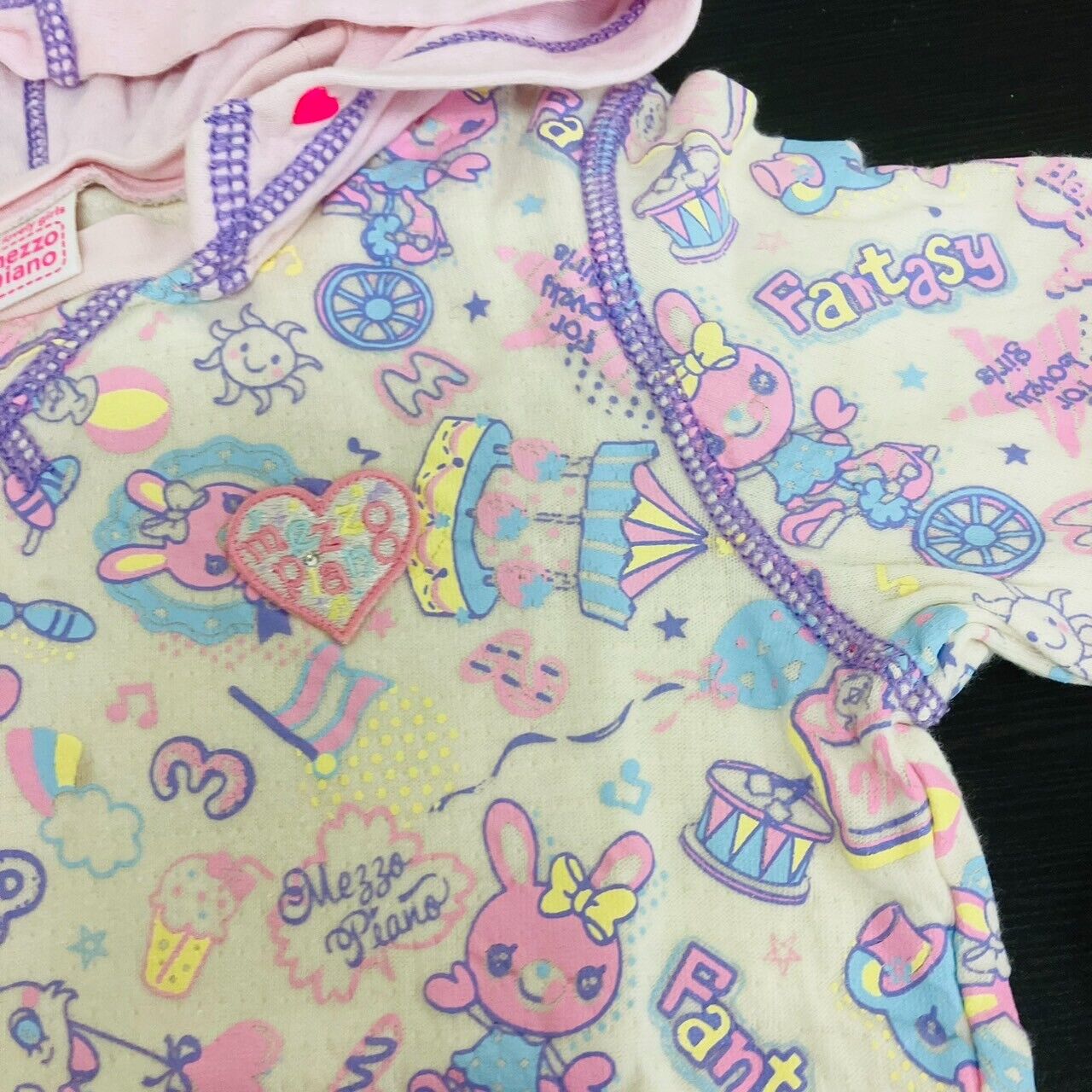 Mezzo Piano Hoodie Pink Size 110cm Ribbon Bunny  Fantasy Clothing Kawaii Rare