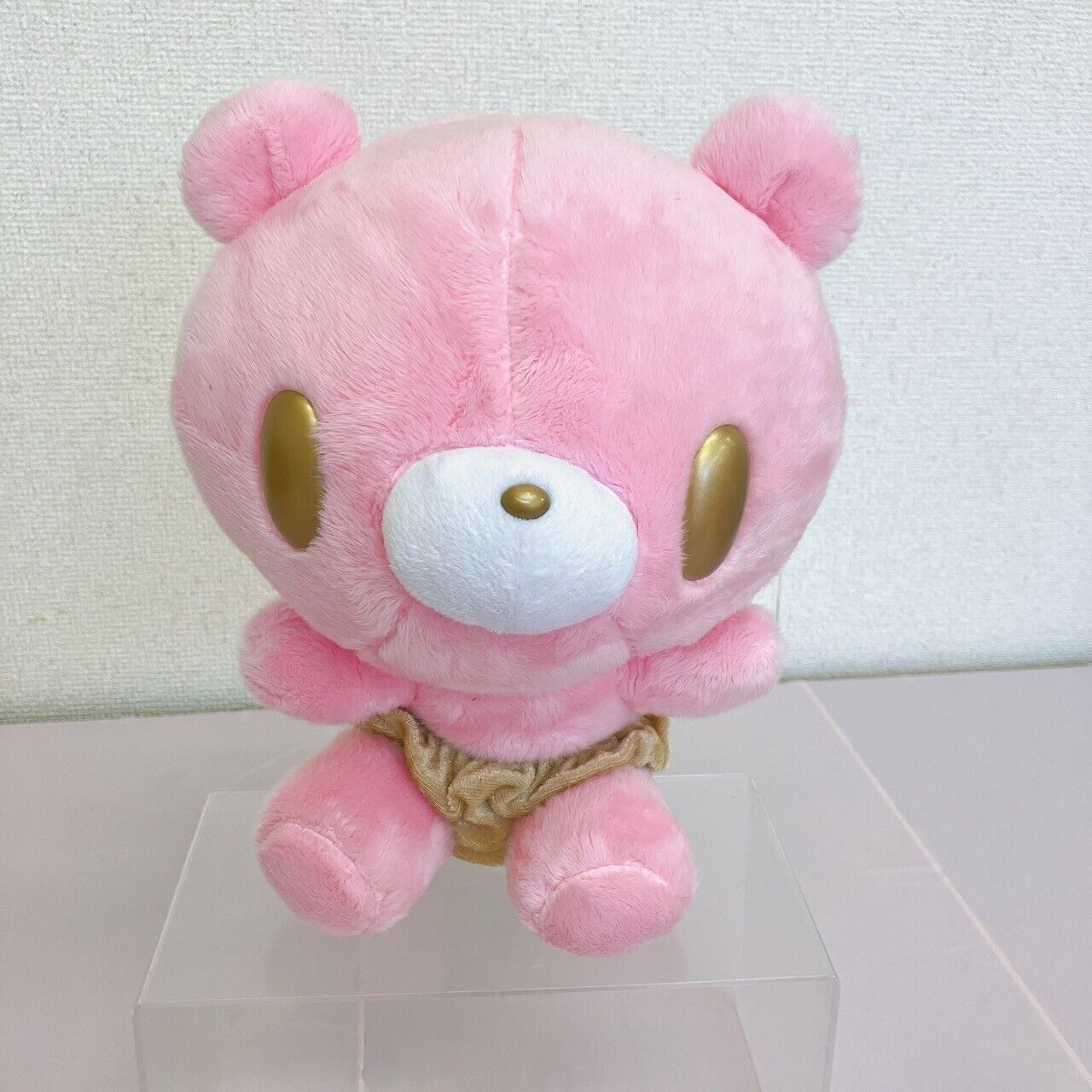 TAiTo Gloomy Bloody Bear Plush Doll Soft Stuffed Toy Pink Gold Pants CGP 551