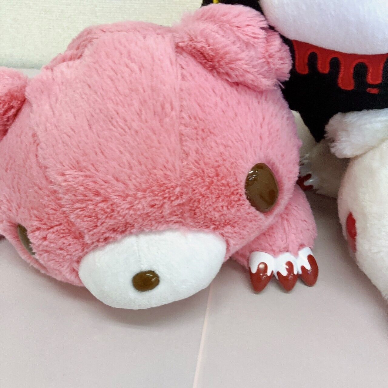 TAiTo Gloomy Bloody Bear Plush Set 3 Doll Soft Stuffed Toy Pink Black White CGP