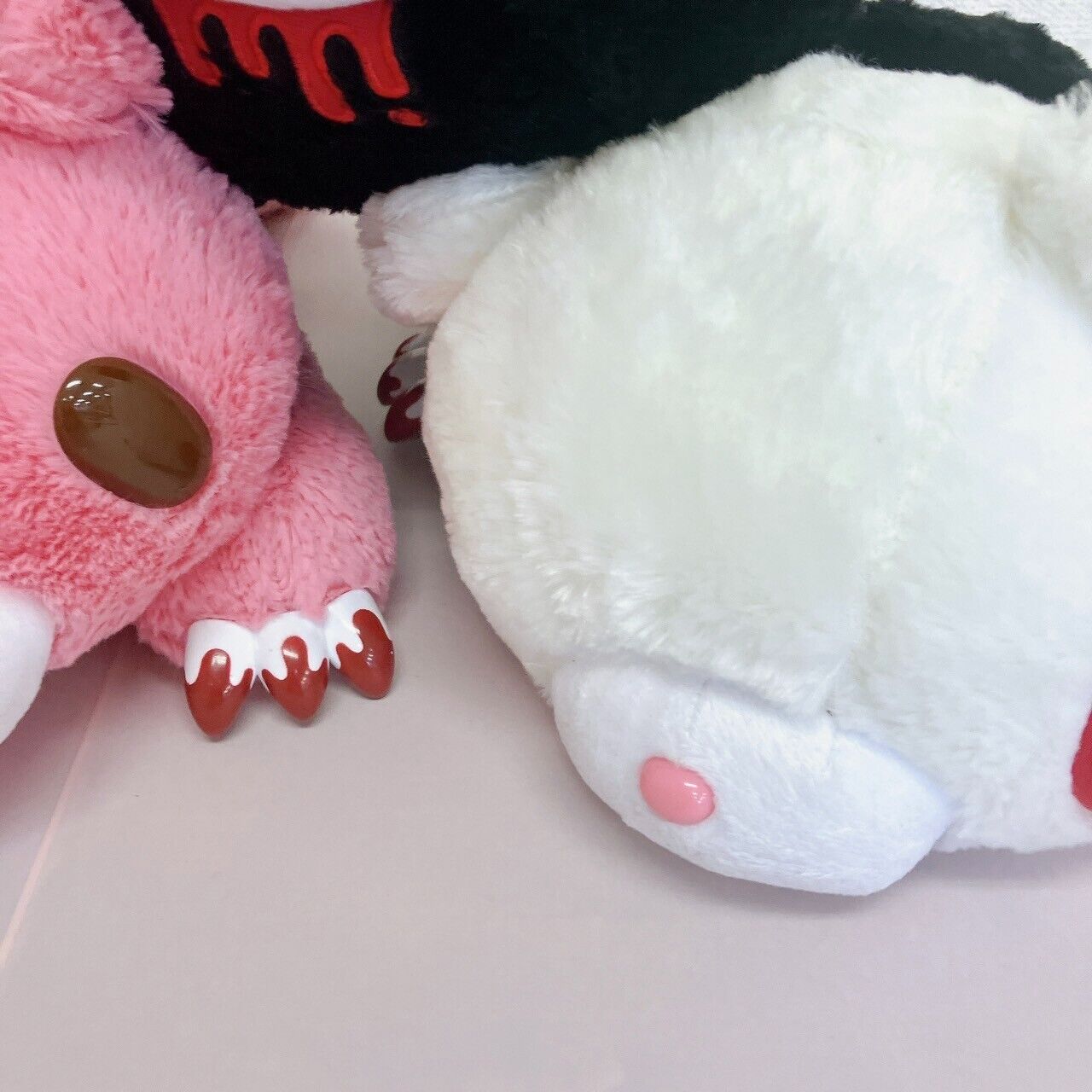 TAiTo Gloomy Bloody Bear Plush Set 3 Doll Soft Stuffed Toy Pink Black White CGP