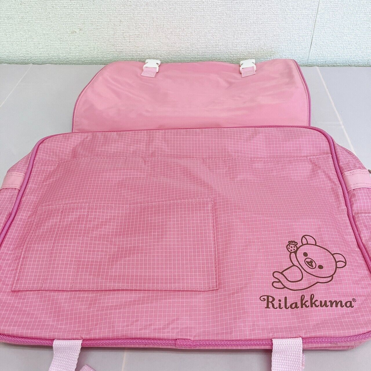 San-x Rilakkuma Korilakkuma Lesson Bag Backpack Rucksack Pink Strawberry Bear