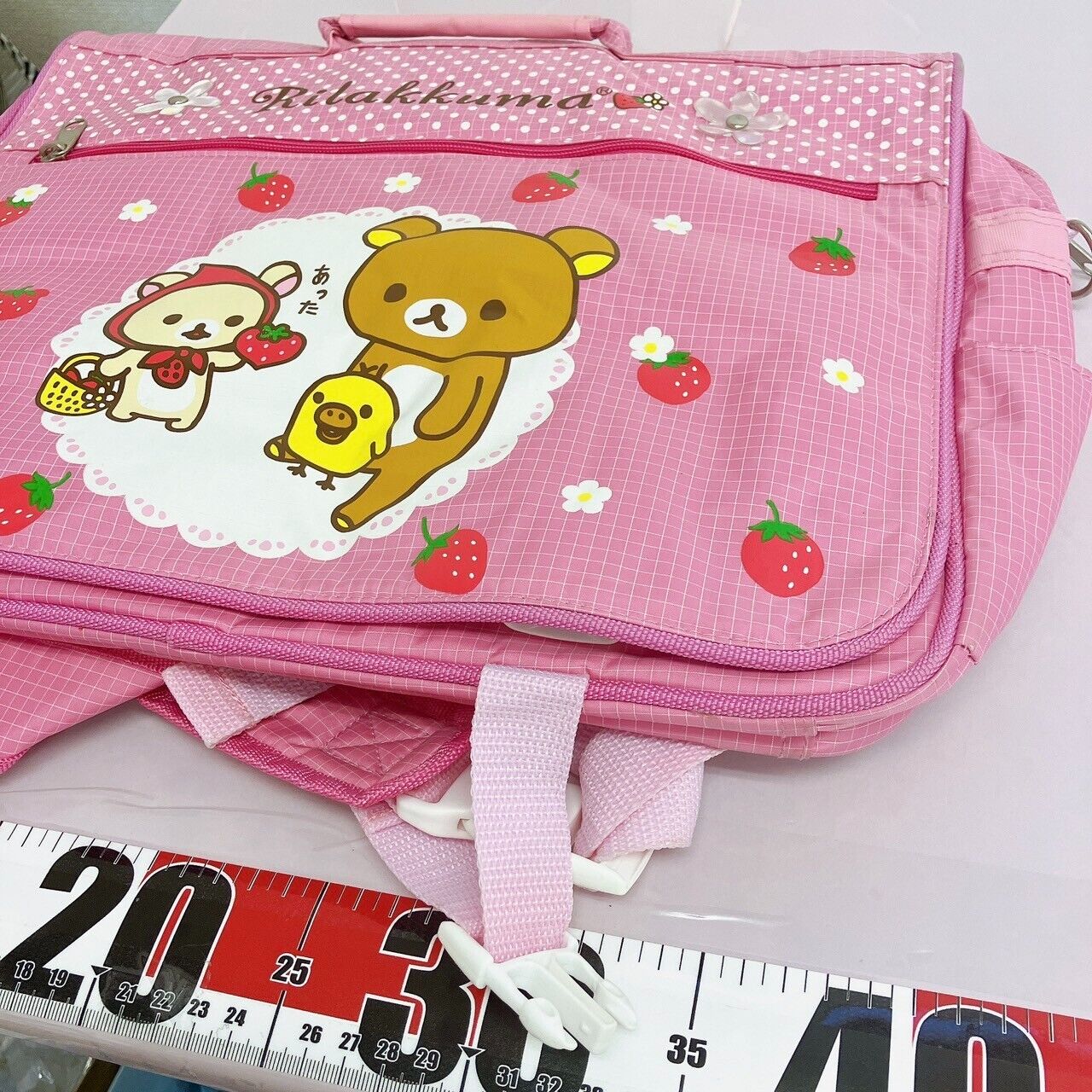 San-x Rilakkuma Korilakkuma Lesson Bag Backpack Rucksack Pink Strawberry Bear