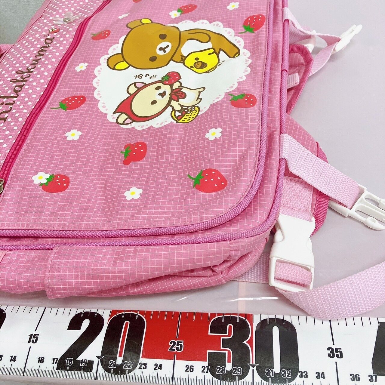 San-x Rilakkuma Korilakkuma Lesson Bag Backpack Rucksack Pink Strawberry Bear