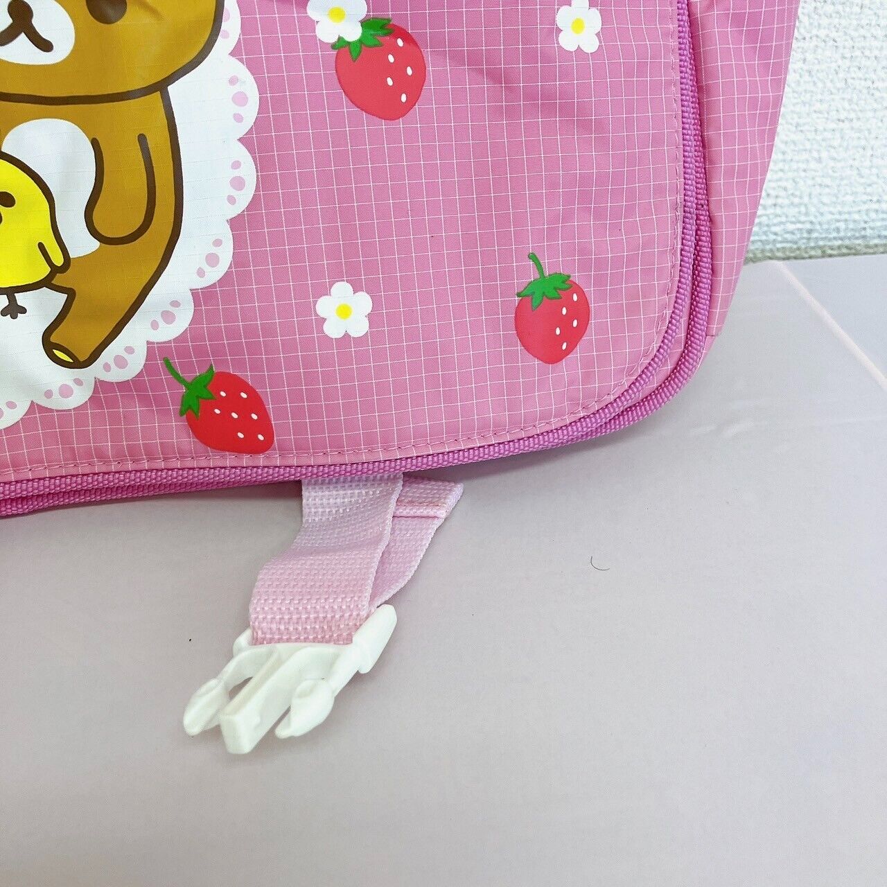 San-x Rilakkuma Korilakkuma Lesson Bag Backpack Rucksack Pink Strawberry Bear