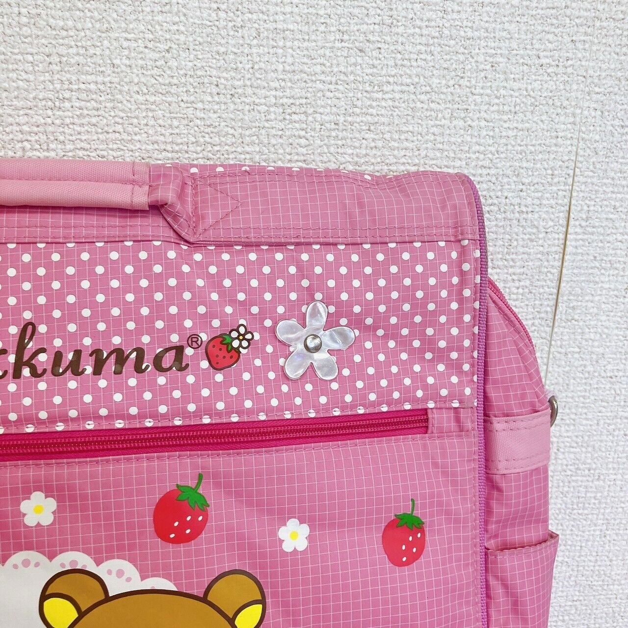 San-x Rilakkuma Korilakkuma Lesson Bag Backpack Rucksack Pink Strawberry Bear