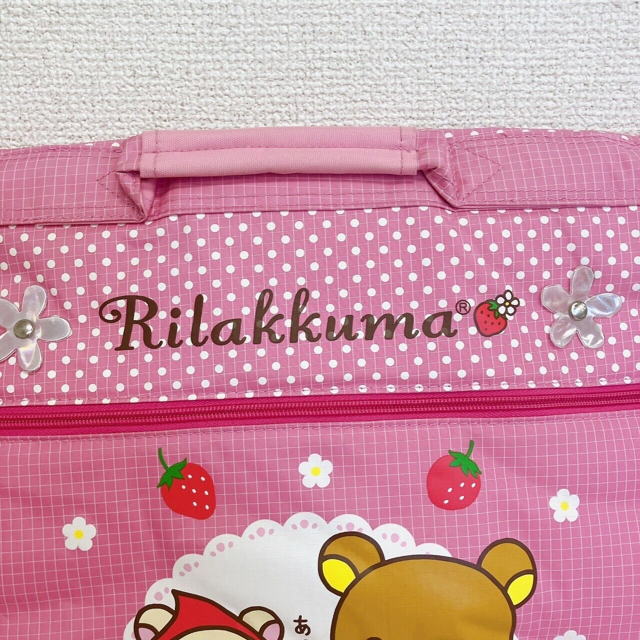 San-x Rilakkuma Korilakkuma Lesson Bag Backpack Rucksack Pink Strawberry Bear