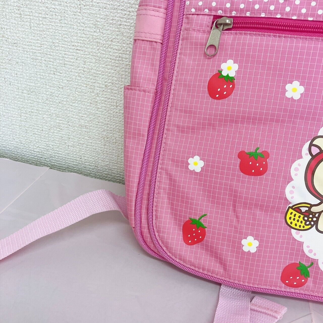 San-x Rilakkuma Korilakkuma Lesson Bag Backpack Rucksack Pink Strawberry Bear