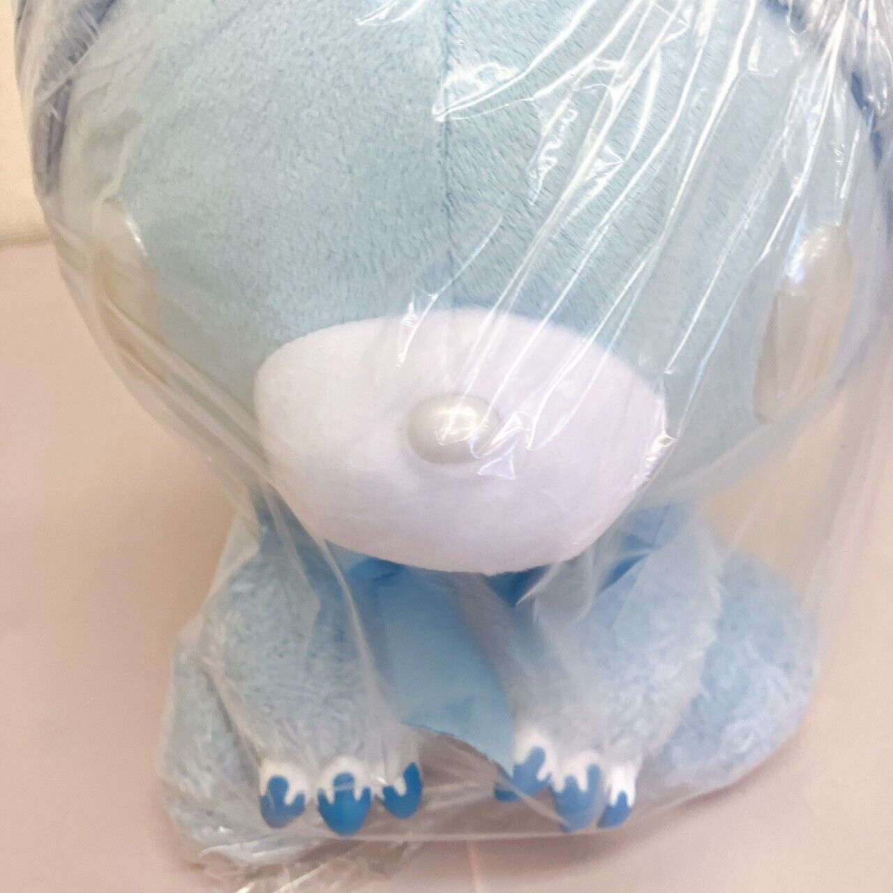 TAiTo Gloomy Bloody Bear Plush Soft Stuffed Toy Blue Fluffy Night Wear Ribbon