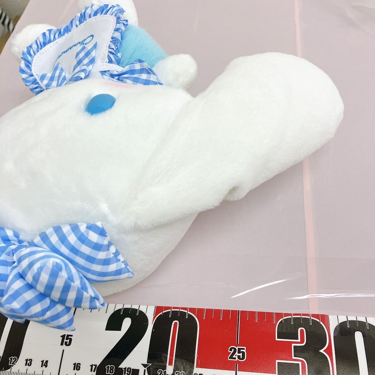 Sanrio Cinnamoroll Sky Blue Lolita Plush Stuffed Toy Ribbon Plaid Kawaii Rare