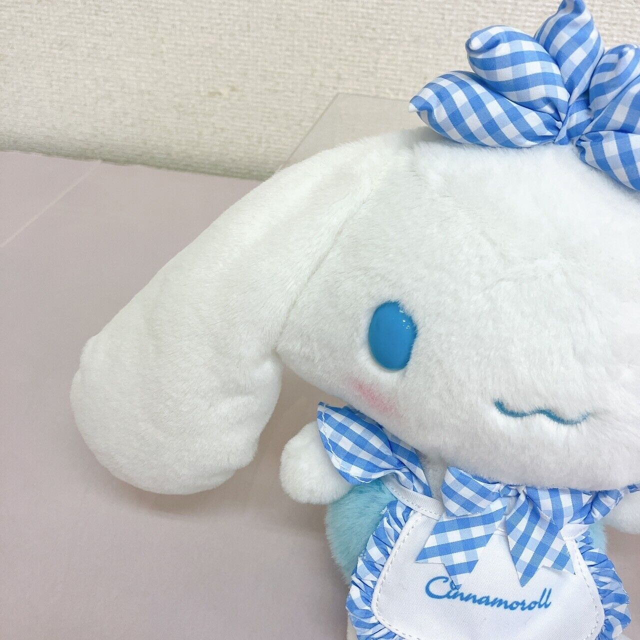 Sanrio Cinnamoroll Sky Blue Lolita Plush Stuffed Toy Ribbon Plaid Kawaii Rare