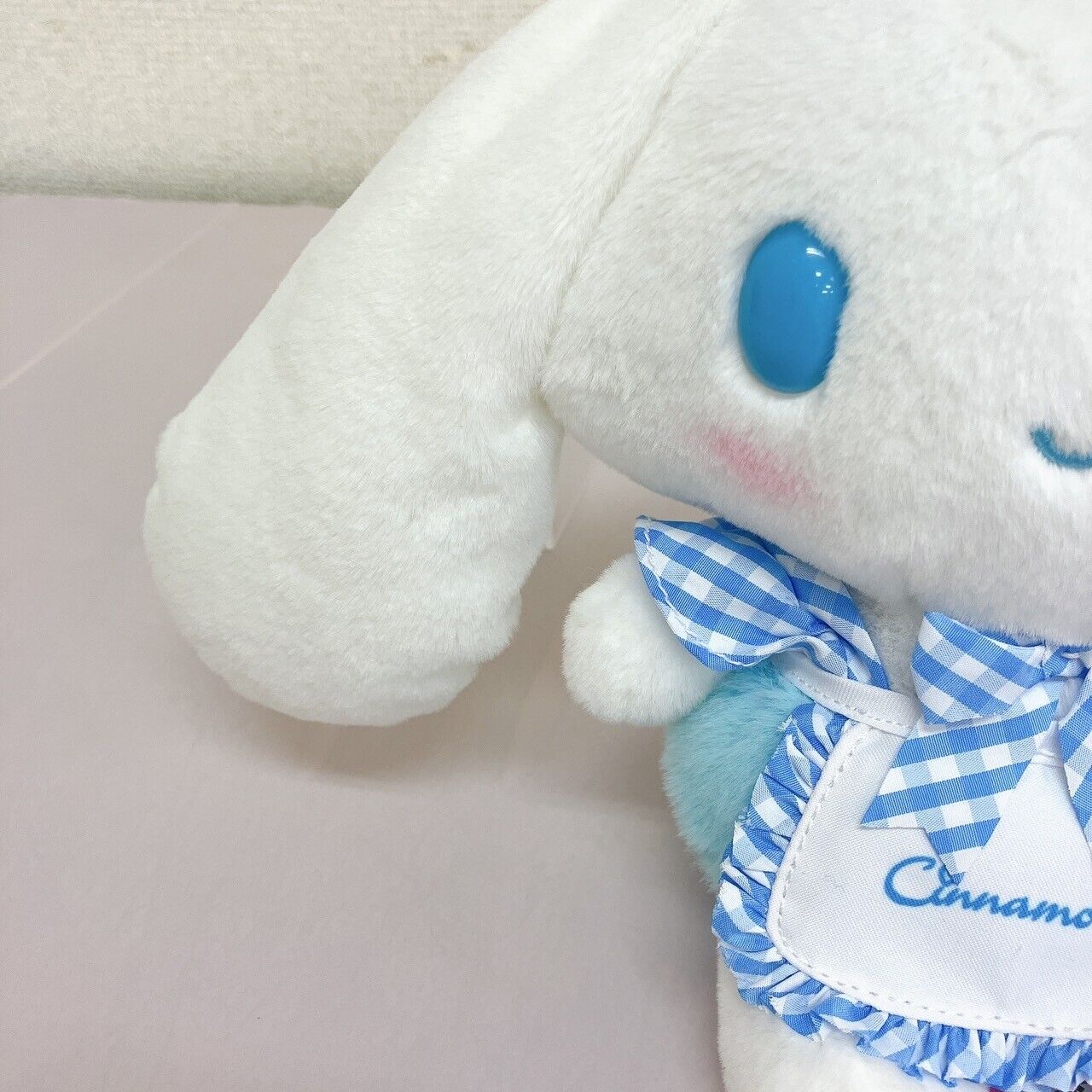 Sanrio Cinnamoroll Sky Blue Lolita Plush Stuffed Toy Ribbon Plaid Kawaii Rare