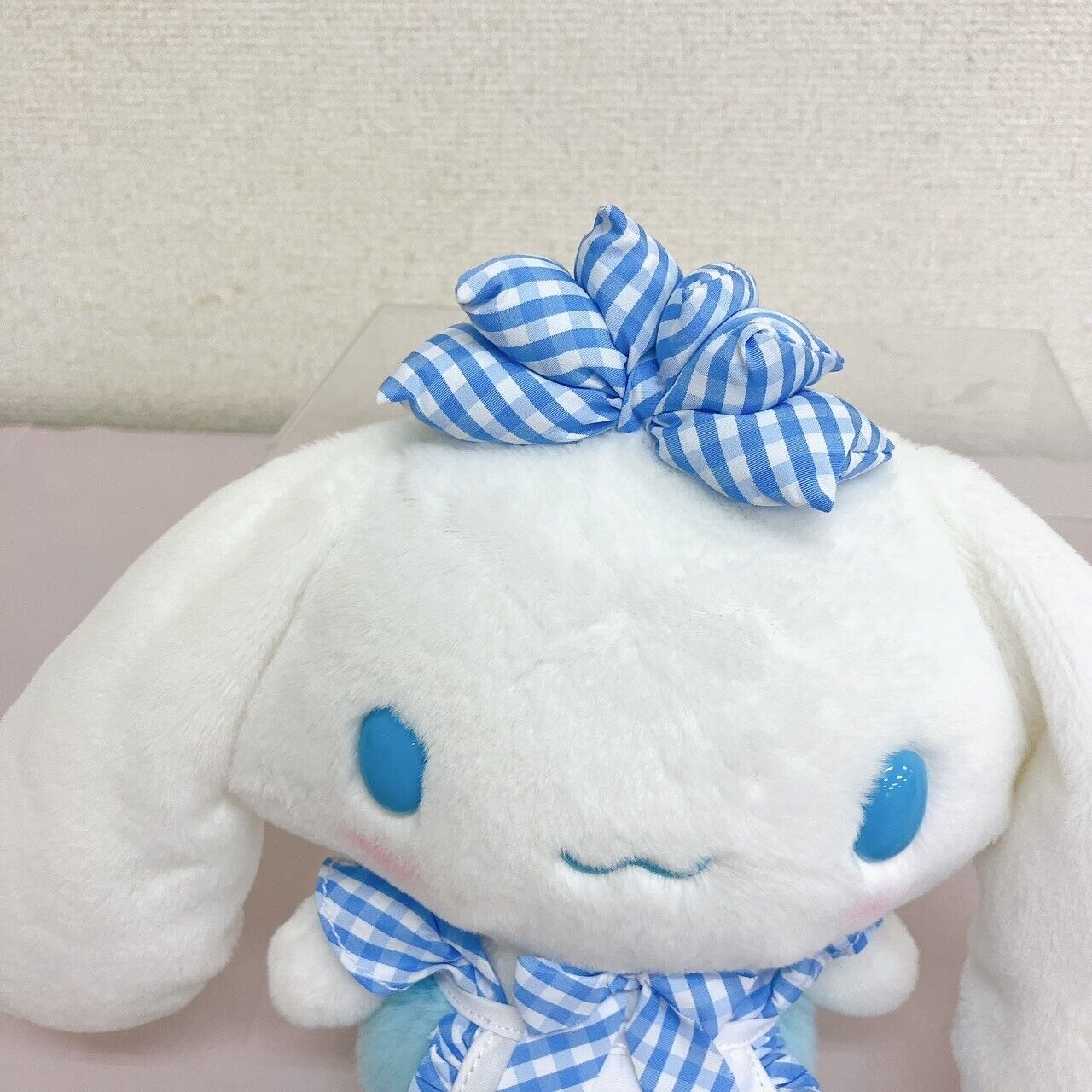 Sanrio Cinnamoroll Sky Blue Lolita Plush Stuffed Toy Ribbon Plaid Kawaii Rare