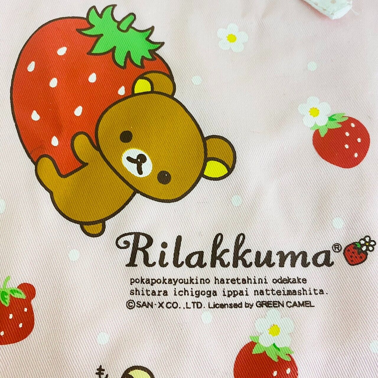 San-x Rilakkuma Korilakkuma Kiiroitori Tote Bag Handbag Pink Strawberry Ribbon