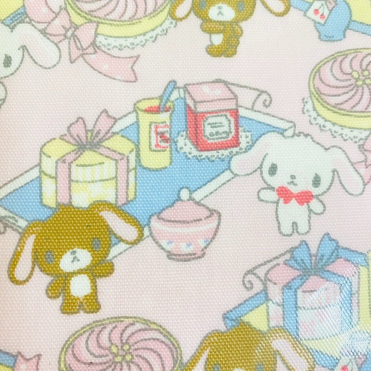 Sanrio Sugar Bunnies Pouch Pink Ribbon Shirousa Kurousa Rabbit Cake Kawaii Rare