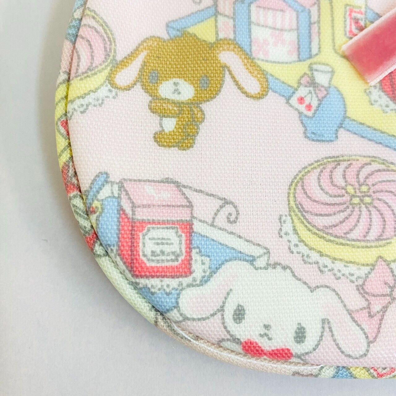 Sanrio Sugar Bunnies Pouch Pink Ribbon Shirousa Kurousa Rabbit Cake Kawaii Rare