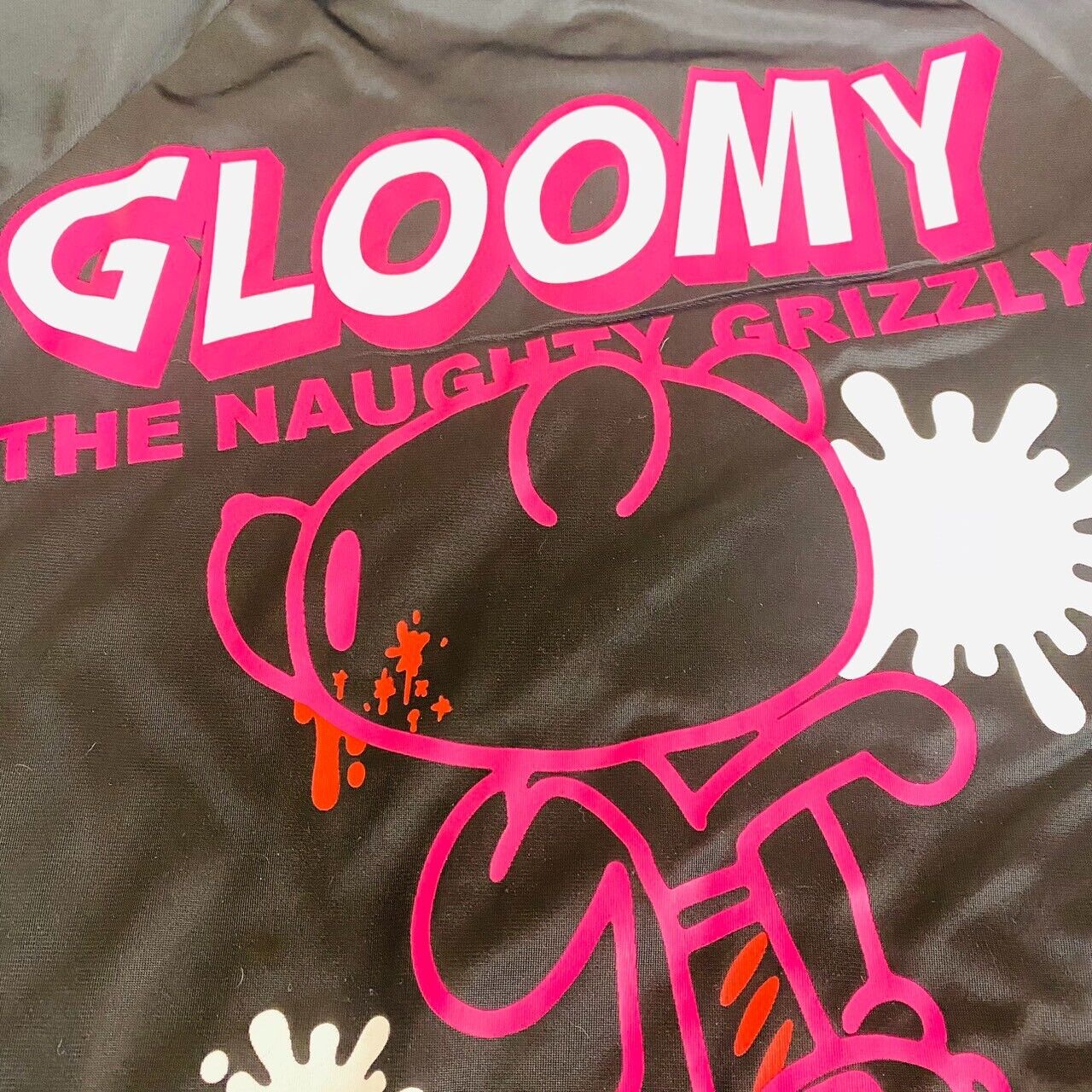 TaiTo Gloomy Bear Bloody Sweat Sweatshirt Pullover Black Pink L Tops Kawaii Rare