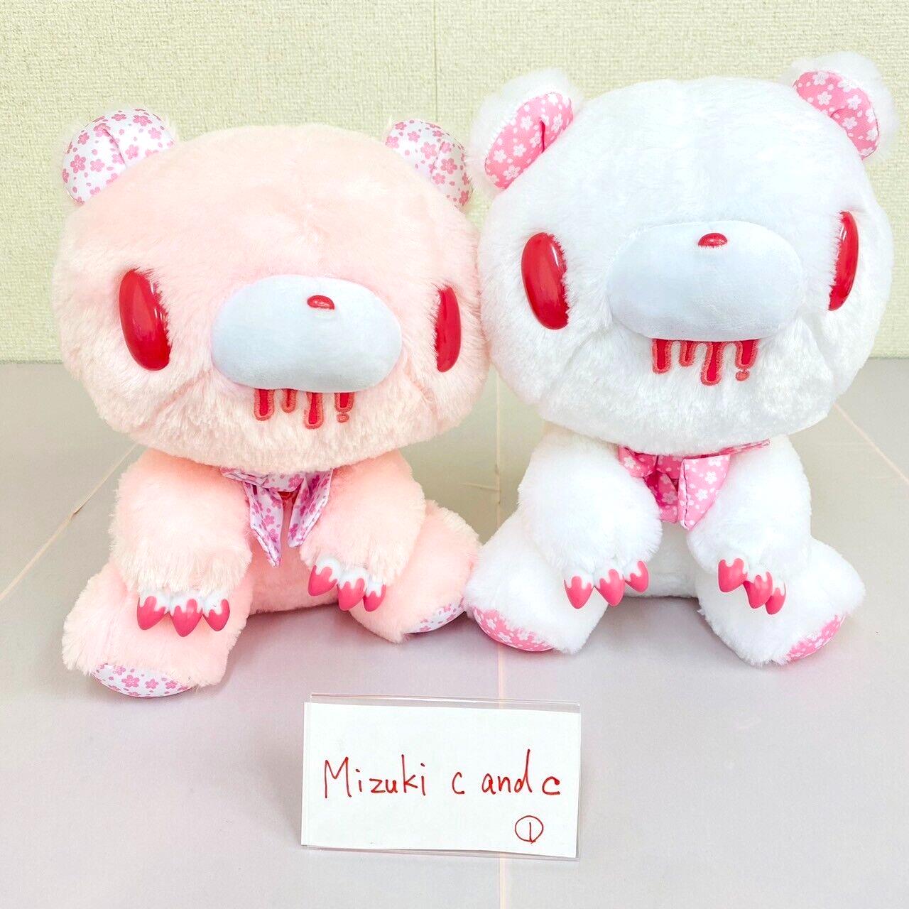 Taito Gloomy Bear Bloody Plush Soft Toy Set 2 Sakura Pink White Cherry Blossom