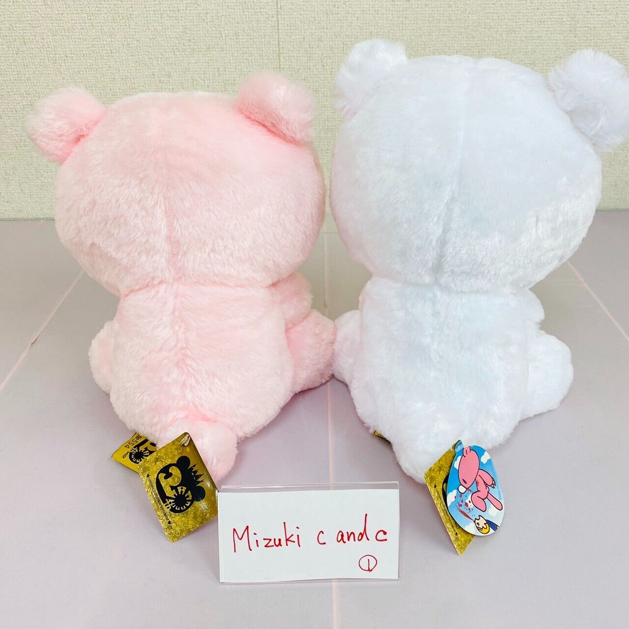 Taito Gloomy Bear Bloody Plush Soft Toy Set 2 Sakura Pink White Cherry Blossom