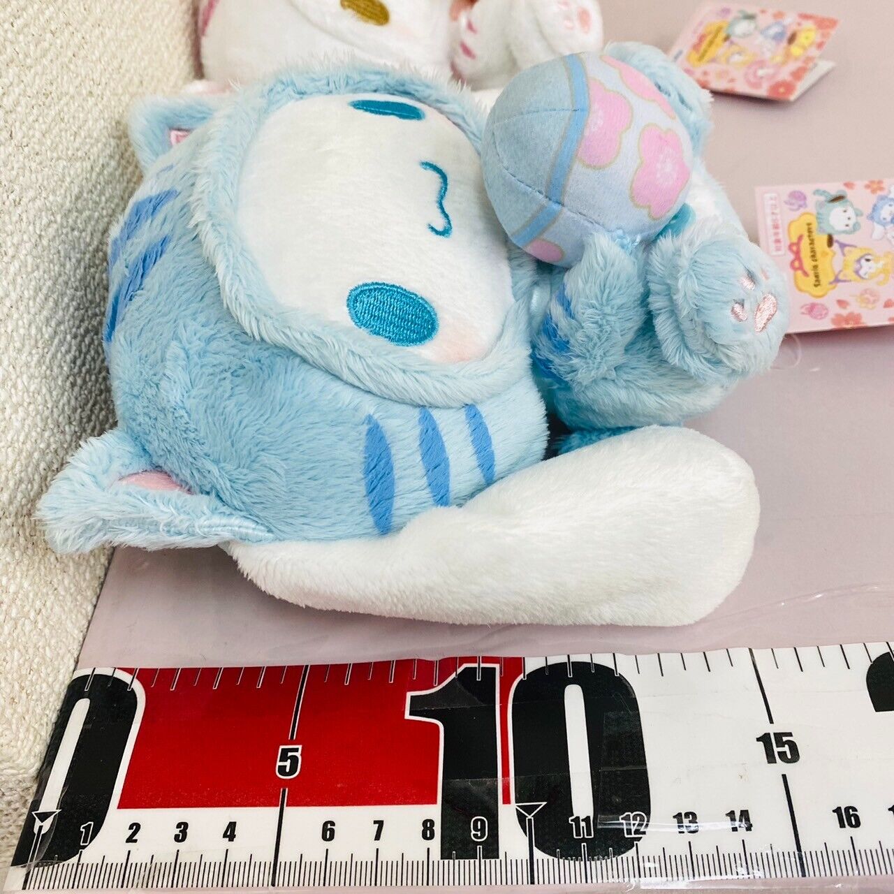 Sanrio Cinnamoroll Milk Plush Set 2 Soft Stuffed Toy White Blue Cat Costume Baby