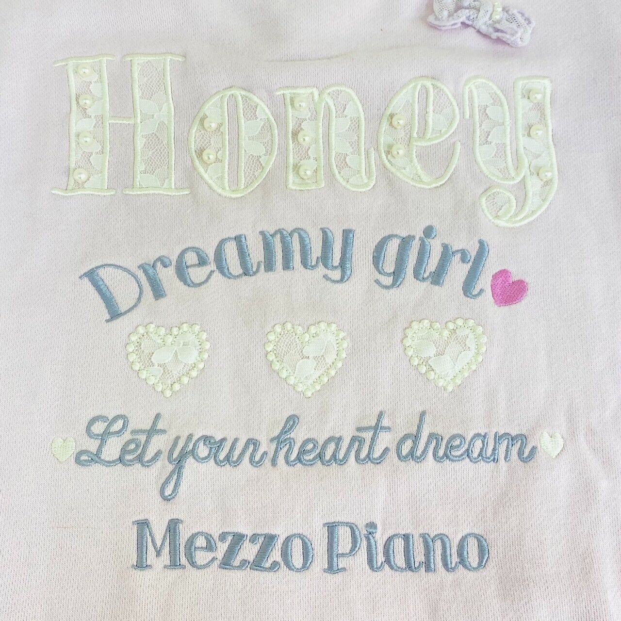 Mezzo Piano Jumper Size 160cm Long Sleeve Pink Honey Dreamy Girl Clothing Ribbon