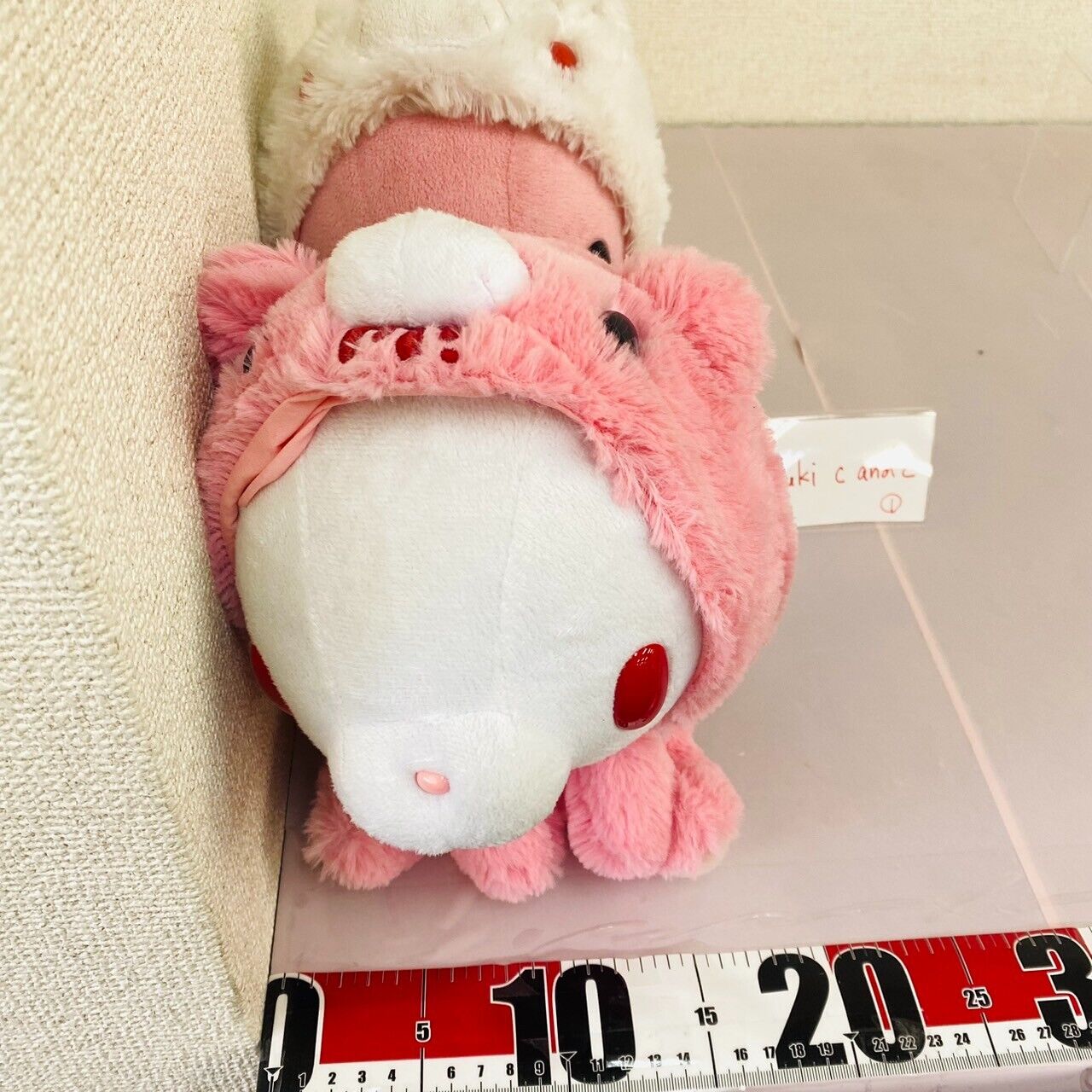 Taito Hanyou Usagi All Purpose Rabbit Gloomy Bloody Bear Plush Set 2 Pink White