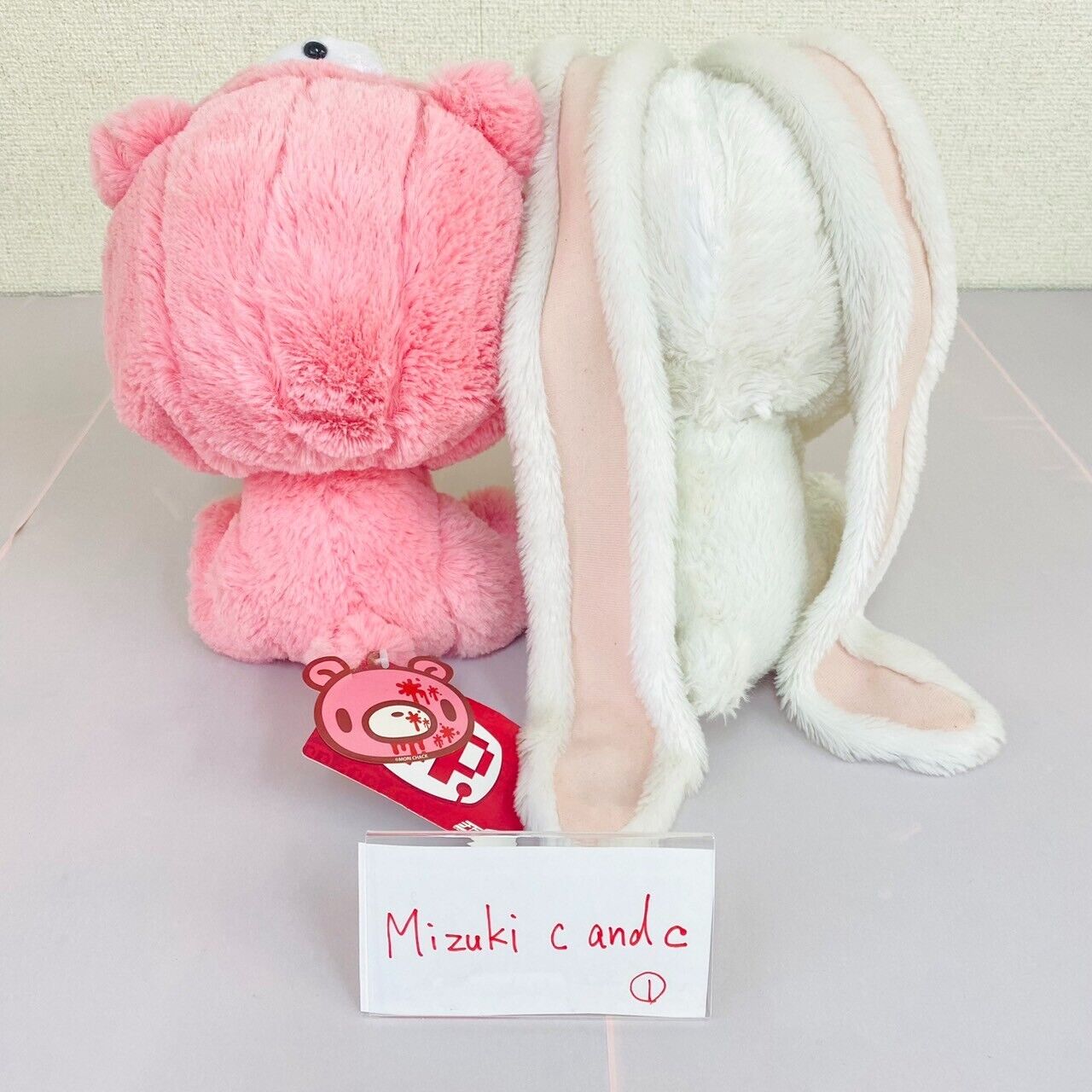 Taito Hanyou Usagi All Purpose Rabbit Gloomy Bloody Bear Plush Set 2 Pink White